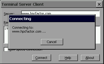 TS Client Connecting